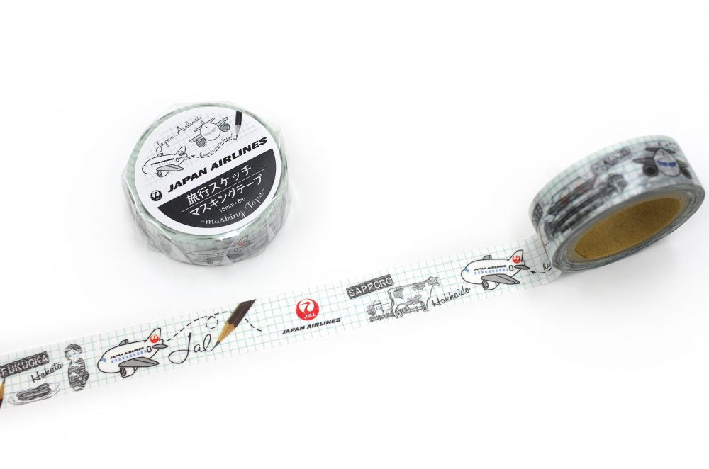 JAL 膠紙 masking tape 紙膠帶 文具 飛機 裝飾 日航原創 旅行手帳