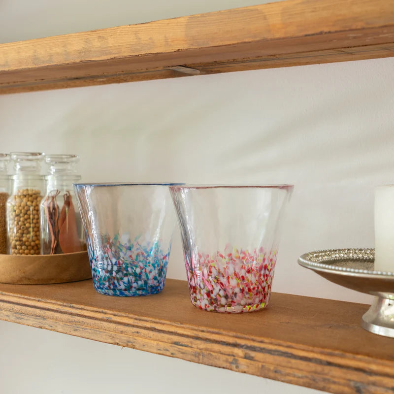 【TSUGARU VIDRO】 “The Colorful Landscapes of Japan” Pair of Drinking Glasses – Spring