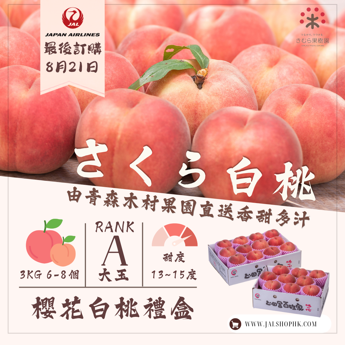 日本桃, 櫻花白桃, Japan Sakura White Peach