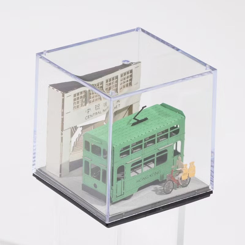 FingerART DIY紙藝術模型 香港文化系列-電車 (附展示盒)