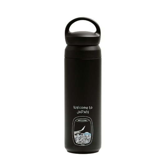【JAL Shop Thailand X JAL SHOP HK】富士山圖案不銹鋼保溫壺 500ml