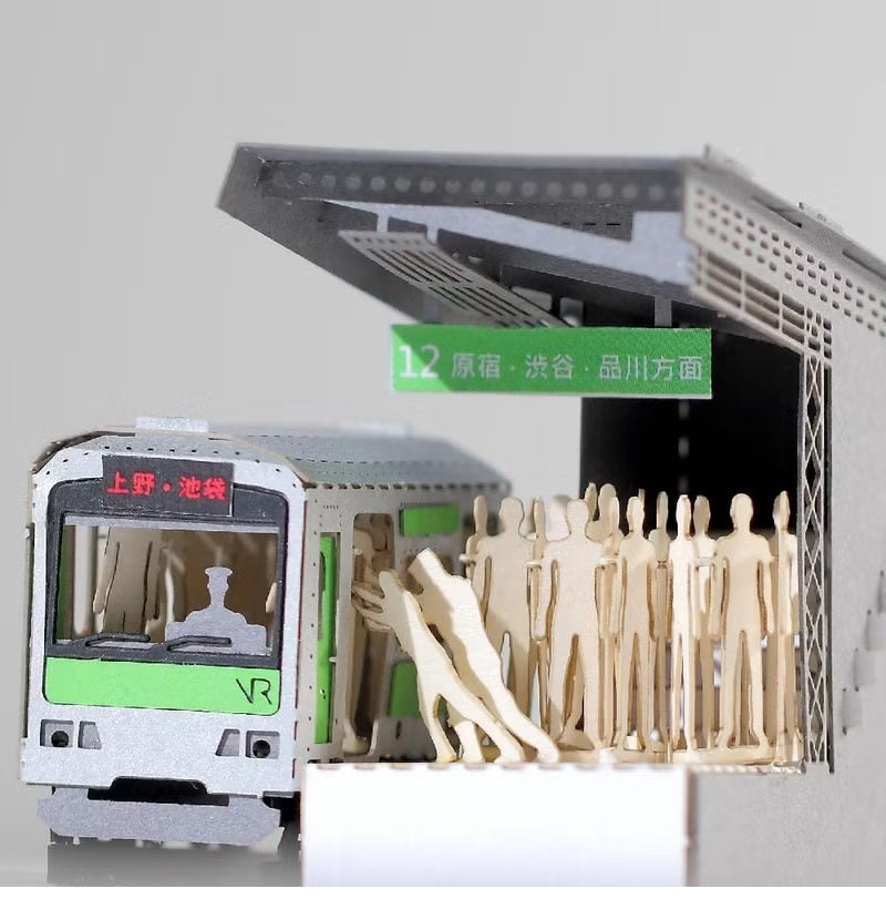 FingerART DIY紙藝術模型 日本文化系列- 迫電車(附展示盒)