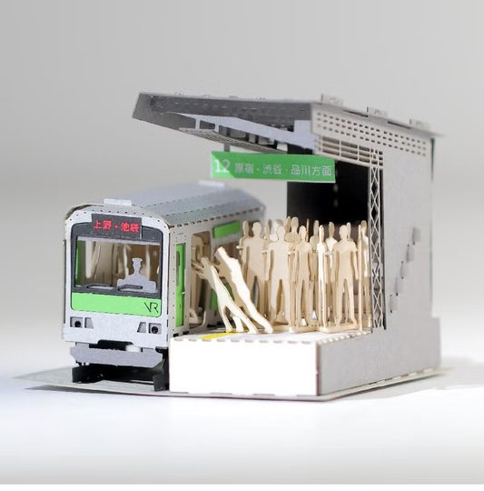 FingerART DIY紙藝術模型 日本文化系列- 迫電車(附展示盒)