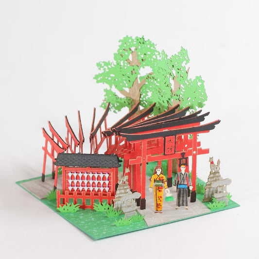 FingerART DIY紙藝術模型 日本文化系列- 千本鳥居(附展示盒)