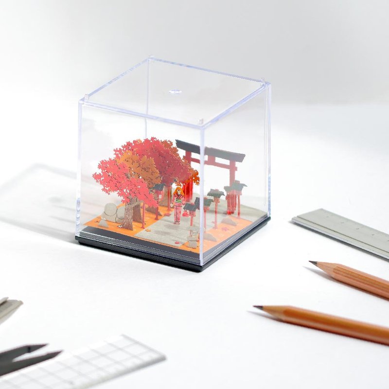 FingerART DIY紙藝術模型 日本文化系列- 楓樹路(附展示盒)