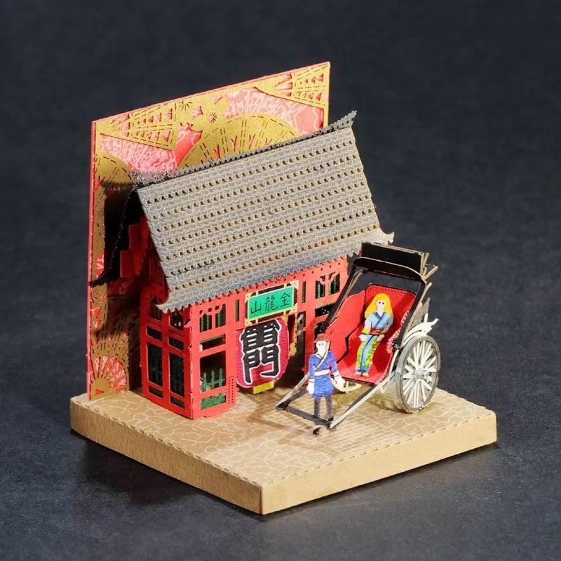 FingerART DIY紙藝術模型 日本文化系列- 雷門(附展示盒)