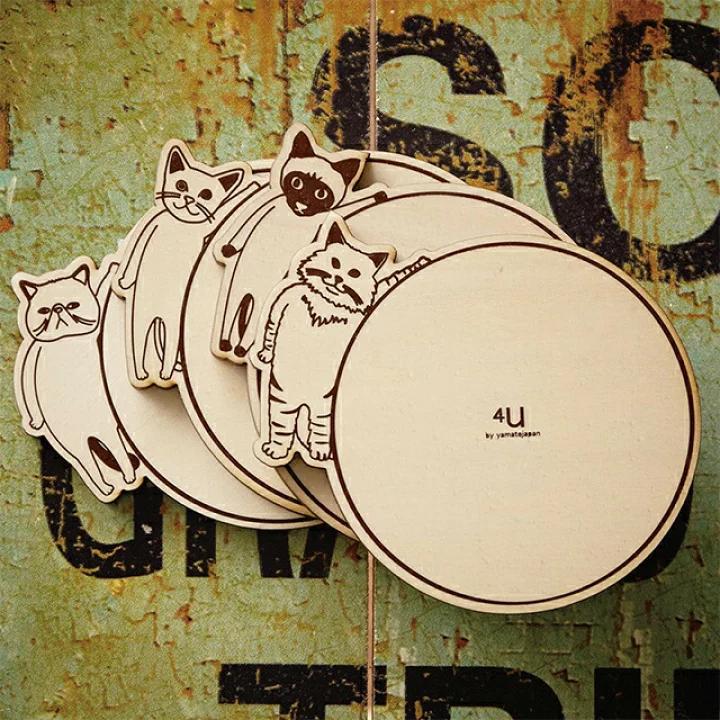 杯墊 yamato japan 福井 fukui 日本木藝 木手工 手工 杯具 餐具 杯子 木器 枱墊 cup holder coaster Made in Japan handmade craft DIY craft wooden goods wood MIJ cat 貓 喵 貓星人 可愛 JAL SHOP HK ANA 英國短毛貓   蘇格蘭折耳貓  斯芬克斯貓 俄羅斯藍貓 暹羅貓 異國短毛貓 緬因貓 バーマン  エキゾチック・ショートヘア  シャム猫  ロシアンブルーの猫  スフィンクス  スコティッシュ・フォールド  ペルシャ猫  ブリティッシュショートヘア(ブリショー)  Burmese  Exotic Shorthair  Siamese cat  Russian Blue  Sphynx  Scottish Fold  Persian  British Shorthair