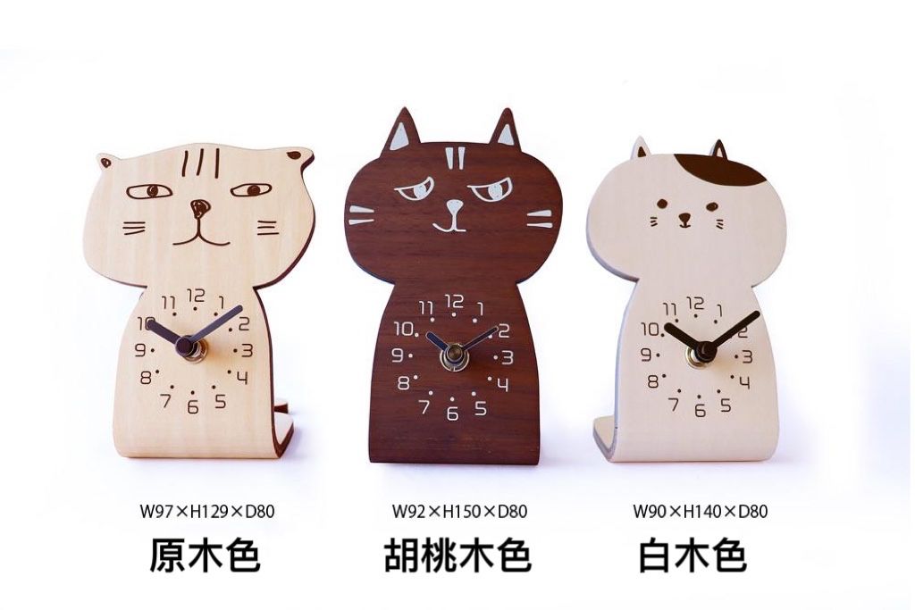 yamato japan 福井 fukui 日本木藝 木手工 手工 Made in Japan handmade craft DIY craft wooden goods wood MIJ cat 貓 喵 貓星人 可愛 JAL SHOP HK ANA 英國短毛貓 蘇格蘭折耳貓 斯芬克斯貓 俄羅斯藍貓 暹羅貓 異國短毛貓 緬因貓 バーマン エキゾチック・ショートヘア シャム猫 ロシアンブルーの猫 スフィンクス スコティッシュ・フォールド ペルシャ猫 ブリティッシュショートヘア(ブリショー) Burmese Exotic Shorthair Siamese cat Russian Blue Sphynx Scottish Fold Persian British Shorthair 鐘 枱鐘 clock desk alarm cat time 時鐘