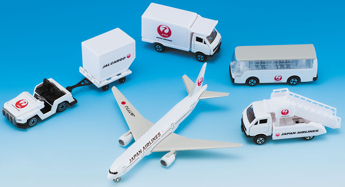 JAL 合金玩具機場套裝 日航精品 JAPAN AIRLINES 玩具 飛機模型 機場 車 玩具車 toy set toy car plane model JAL cargo 貨運 airport toy