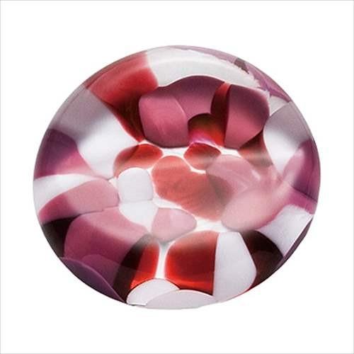 【津輕玻璃】粉紅色圓點筷子架