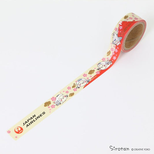 JAL Sirotan飛機紙膠紙 masking tape 日航 しろたん