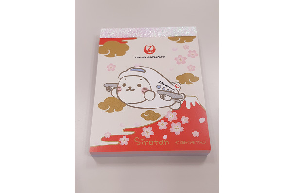 飛機造型Shirotan JAL Memo紙 しろたん memo pad sakura 櫻花 日航 文具