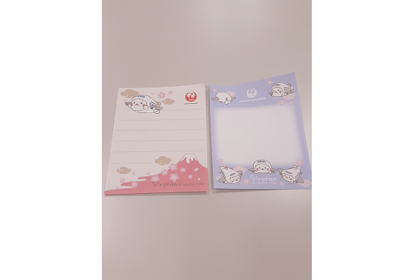 飛機造型Shirotan JAL Memo紙 しろたん memo pad sakura 櫻花 日航 文具