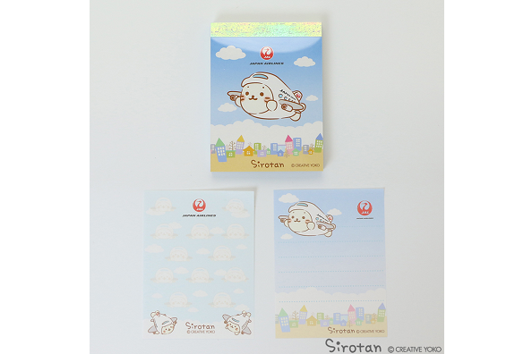 飛機造型Shirotan JAL  Memo紙 しろたん memo pad 日航 文具