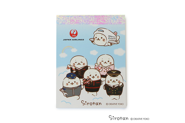 飛機造型Shirotan JAL  Memo紙 しろたん memo pad Uniform 日航制服 文具
