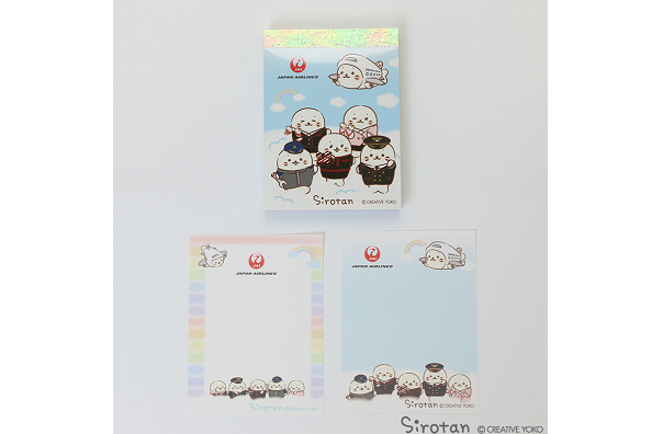 飛機造型Shirotan JAL Memo紙 しろたん memo pad Uniform 日航制服 文具
