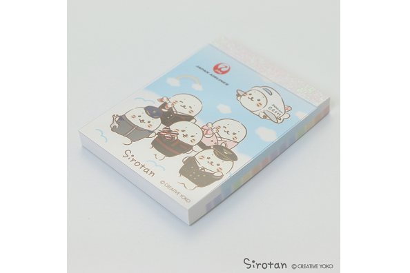 飛機造型Shirotan JAL Memo紙 しろたん memo pad Uniform 日航制服 文具
