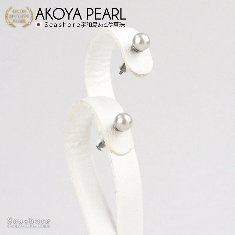 【Ehime Prefecture】Baby Pearl Stud Earrings Metal Allergy Friendly [3.5-4.0mm] 