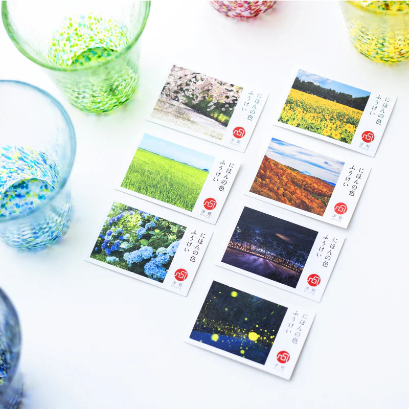 【TSUGARU VIDRO】 “The Colorful Landscapes of Japan” Tumbler - Fluttering cherry blossoms