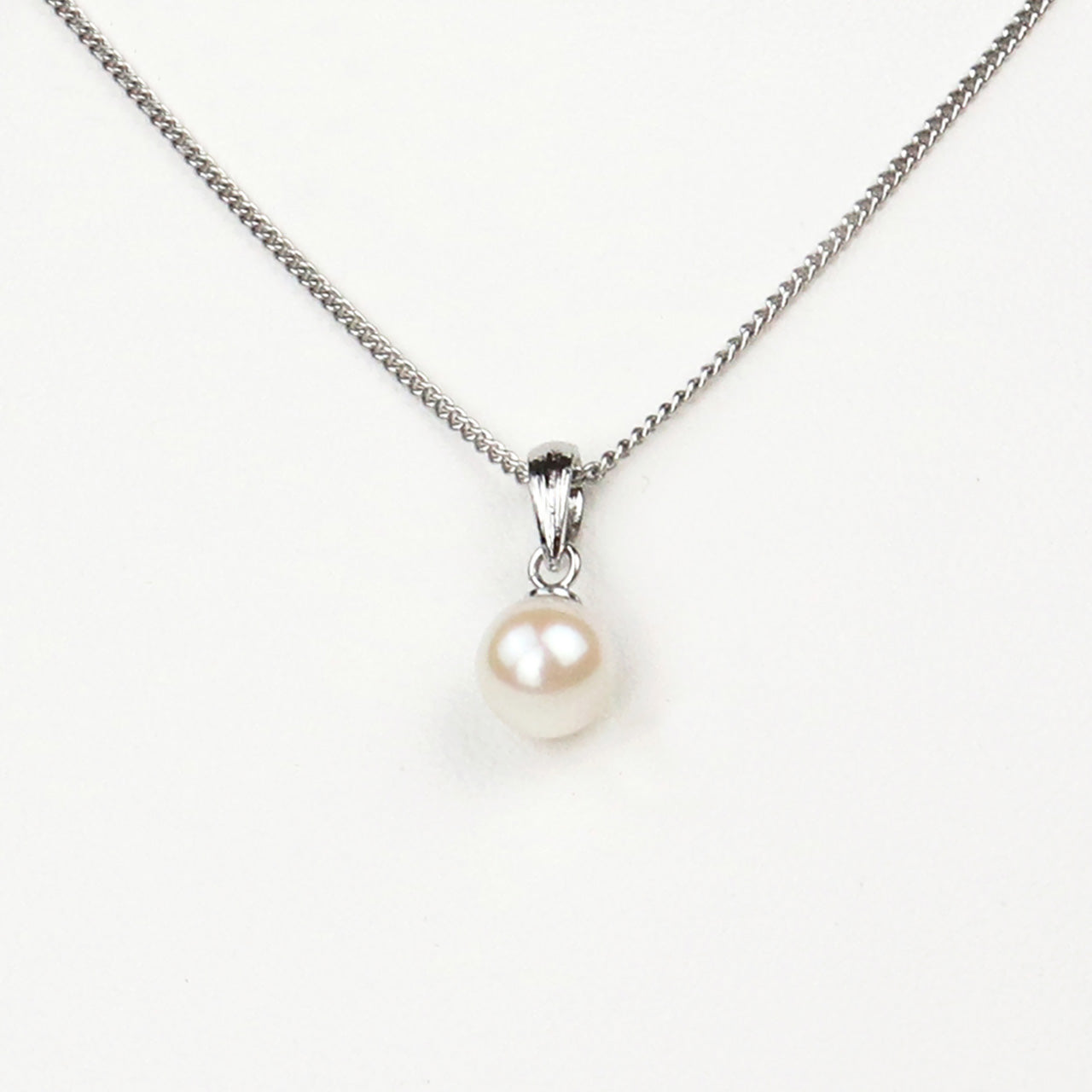 【Ehime Prefecture】Akoya Single Pearl Pendant Necklace 7.0-7.5mm