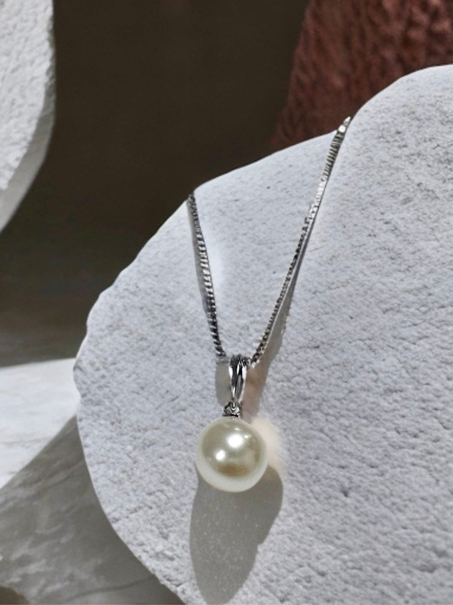 【Ehime Prefecture】Hanadama Pearl Pendant Necklace 8.0-8.5mm