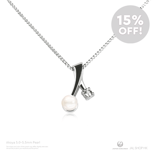 【Ehime Prefecture】Moon and Star Baby Pearl Pendant Necklace  5.0-5.5mm