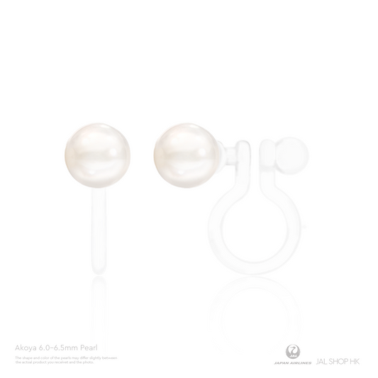 [Ehime Prefecture] Pearl stud earrings [6.0-6.5mm] Earrings (silver)