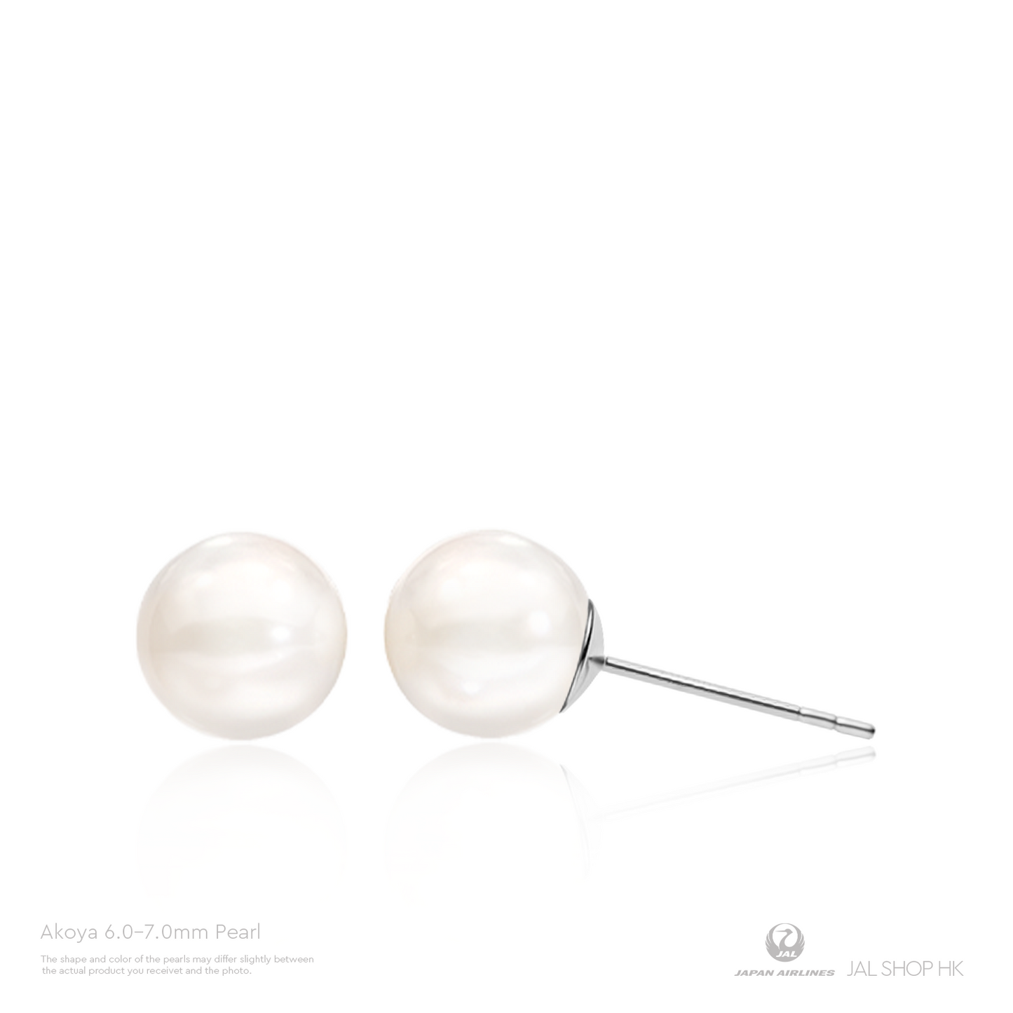 [Ehime Prefecture] Pearl stud earrings [6.0-6.5mm] Titanium