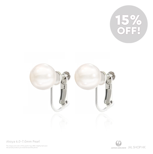 [Ehime Prefecture] Pearl stud earrings [6.0-6.5mm] Earrings (silver)