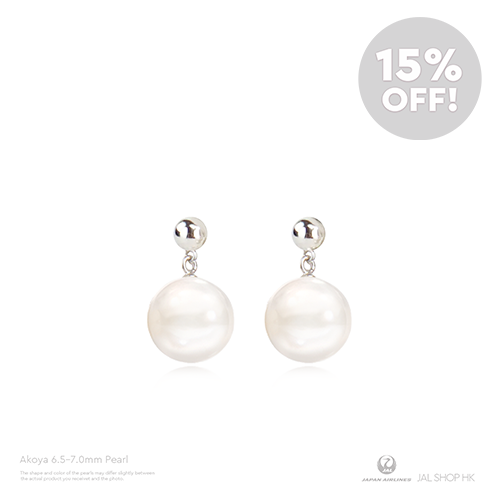 【Ehime Prefecture】Swing Pearl Pierced Earrings  6.5-7.0mm