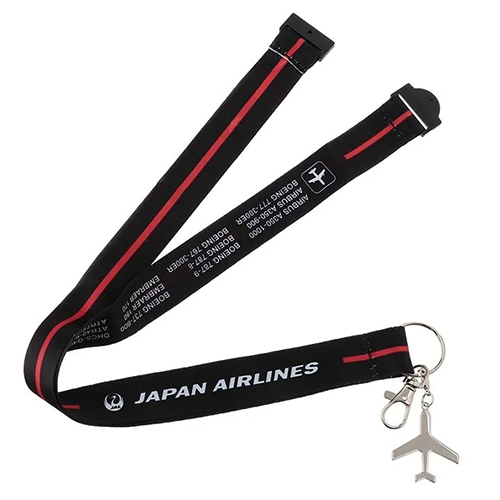 【JAL Original】JAL FLEET II Neck Strap (Black) 