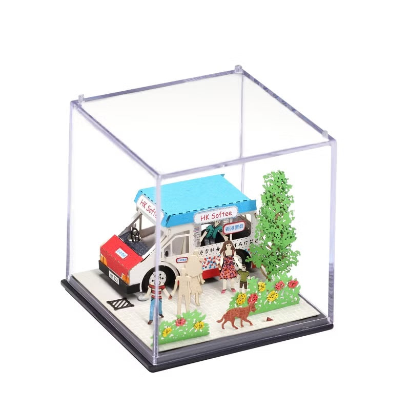 FingerART DIY紙藝術模型 香港文化系列-雪糕車 （附展示盒）