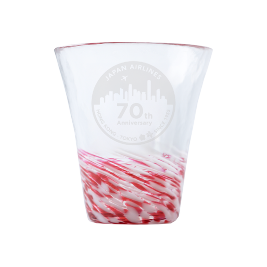 JAL Hong Kong to Tokyo Route -  70th Anniversary Limited Edition Tsugaru Vidro Glass