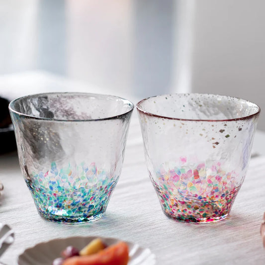 【津輕玻璃】「祭典金色系列」玻璃對杯