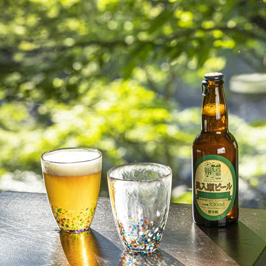 【津輕玻璃】「睡魔系列」彩色玻璃對杯