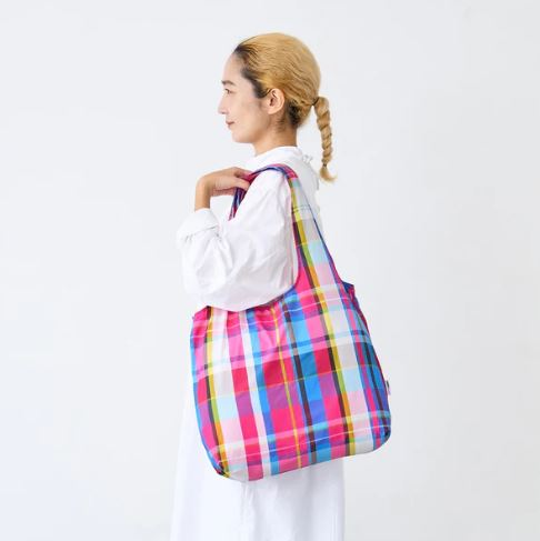 Nanoplus 環保袋 Standard Pattern (Madras check Pink)