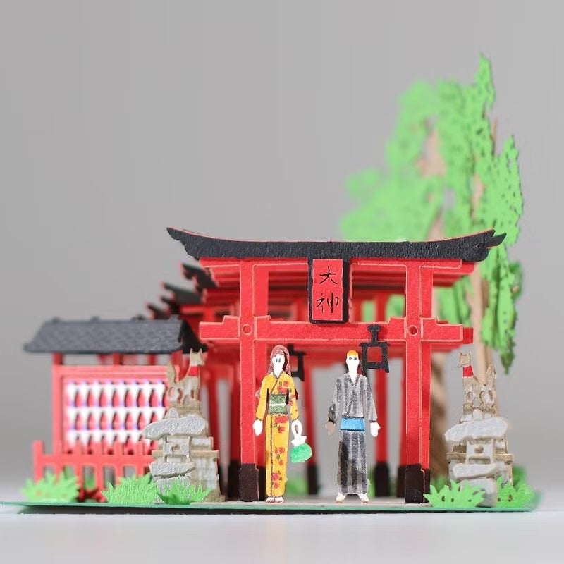 FingerART DIY紙藝術模型 日本文化系列- 千本鳥居（附展示盒）
