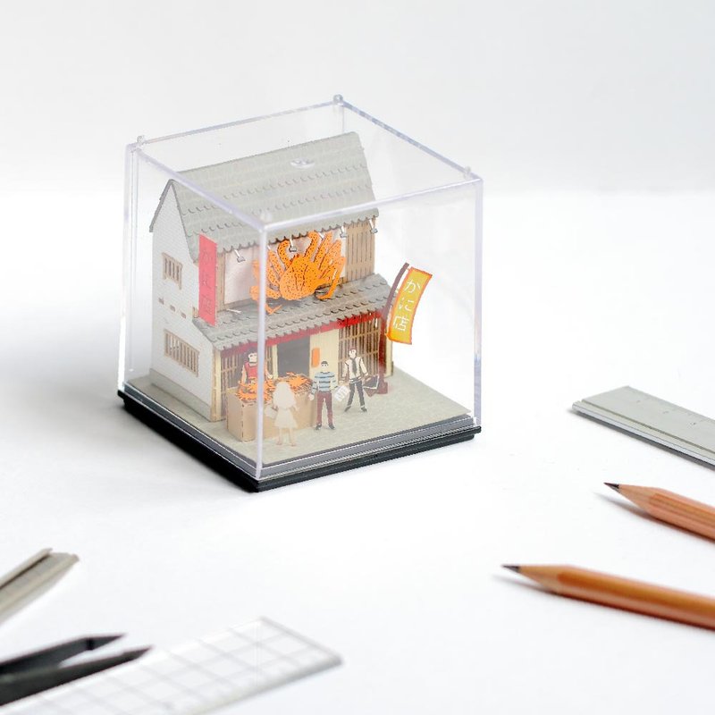 FingerART DIY紙藝術模型 日本文化系列- 蟹店（附展示盒）
