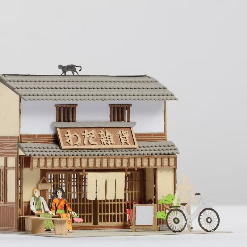 FingerART DIY紙藝術模型 日本文化系列- 雜貨店（附展示盒）