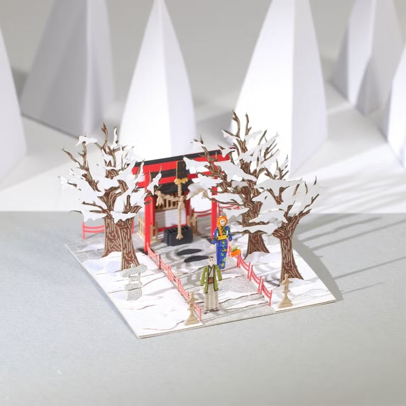 FingerART DIY紙藝術模型 日本文化系列-小神社（附展示盒）