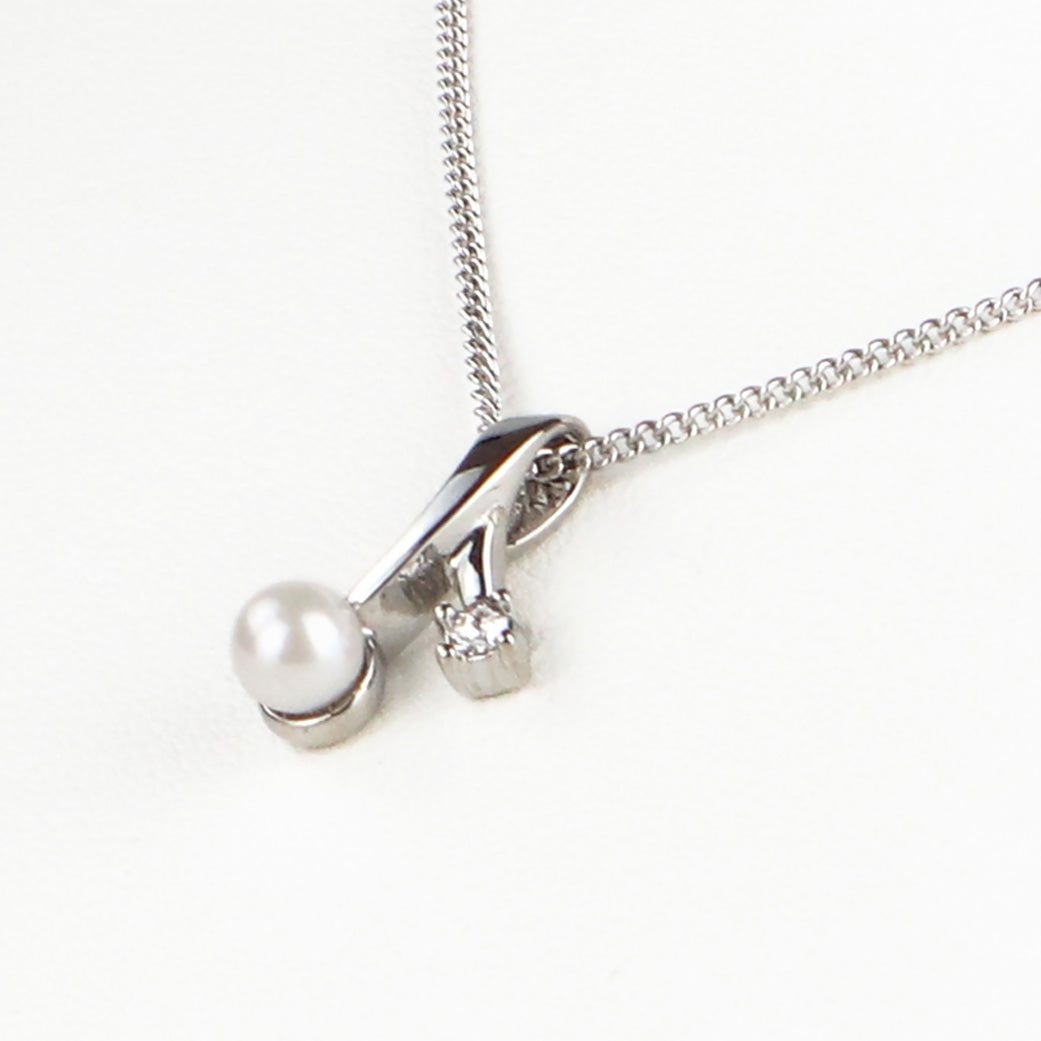 【Ehime Prefecture】Moon and Star Baby Pearl Pendant Necklace  5.0-5.5mm